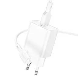 Мережевий зарядний пристрій Borofone BA72A Spring 18W/QC3.0/1USB + Cable Micro білий - мініатюра 5