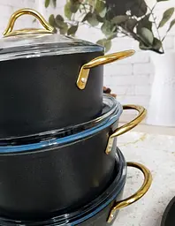 Набір посуду O.M.S. Collection 3019 Black 7 предметів - мініатюра 4