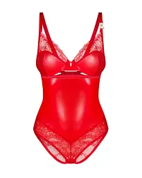 Боді Obsessive Aliosa S/M червоний - мініатюра 6