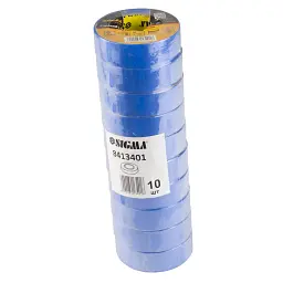 Ізоляційна стрічка Sigma ПВХ синя 0.13 мм * 19 мм * 10 м (8413401) - мініатюра 2