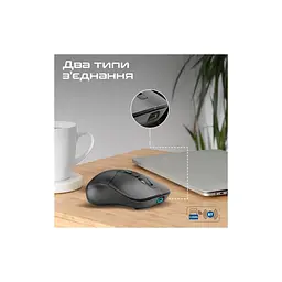 Мишка Promate Samo Wireless/Bluetooth Black (samo.black) - мініатюра 5