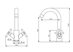 Змішувач для кухні Lidz Wind 161F LDWIN161FNKS46098 - мініатюра 4