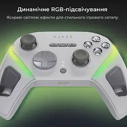 Бездротовий геймпад Ajazz GP100S RGB із зарядною станцією білий (GP100S-W) - мініатюра 5