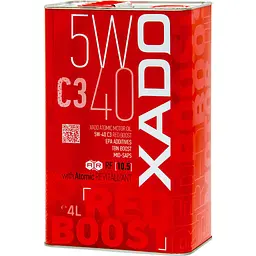 Моторна олива XADO 5W-40 C3 Red Boost синтетична 4 л - мініатюра 3