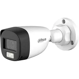 Камера HDCVI Dahua DH-HAC-HFW1500CLP-IL-A (2.8мм), White, 2880x1620, 5 Мп, f=2.8 мм CMOS, ІЧ + видиме світло до 20 м, мікрофон, -40°C ~ +60°C, IP67