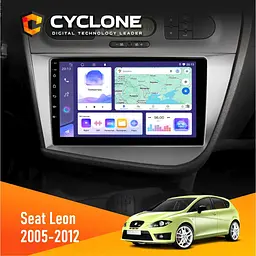 Штатна магнітола Seat Leon 2005-2015 Cyclone C9-011 4x64, DSP Cyclone (НФ-00007119)