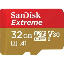 Карта пам'яті SanDisk 32GB microSD class 10 UHS-I U3 V30 A1 Extreme (SDSQXAF-032G-GN6AT) - мініатюра 2