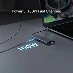 TP-Link Хаб USB UH9120C USB-C > 3xUSB3.0/1xUSB-C/xHDMI/1xRJ45/1xSD/1xmicroSD/1xPD 100Wh - мініатюра 10