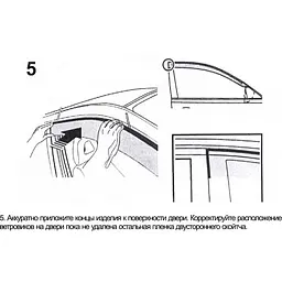 Дефлектори вікон вітровики Chevrolet Lacetti хечбек 2004-2014 Acryl-Auto - мініатюра 8