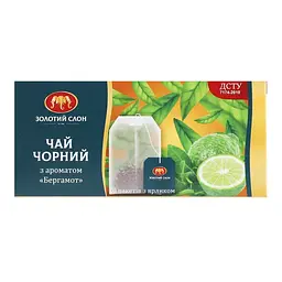 Чай чорний Золотий Слон Бергамот (20 шт. х 1.3 г) - мініатюра 2