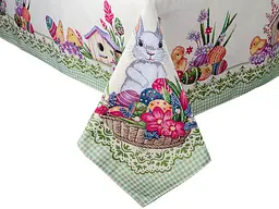 Скатертина  Lefard Home Textile Peeps гобеленова 220x140 см бежево-зелена (732-284) - мініатюра 4