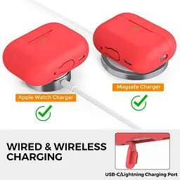 Чохол AhaStyle Colorful Silicone Case для AirPods Pro 2 Red [CP-187-2-C-RD] [133843] - мініатюра 5