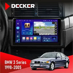 Штатна магнітола BMW 3 Series (E46) 1998-2005 Радіо модуль Decker D9-005 4x64, DSP, 360, 4G, 2k Decker (НФ-00003505)