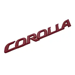 Емблема напис Corolla для Toyota Червона 177х22 мм метал на скотчі (Завод)