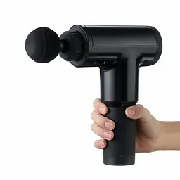 М'язовий масажер для тіла ручний акумуляторний портативний 4 насадки Fascial Gun MP-320 чорний - мініатюра 7
