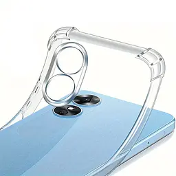 TPU чохол GETMAN Ease logo посилені кути Full Camera для Oppo A58 4G Безбарвний (прозорий) - мініатюра 4