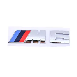 Емблема напис M6 для BMW хром 73х27 мм (емблема M)+38х27 мм (цифра) пластик (на скотчі)