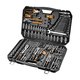 Набір інструментів Neo Tools CrV, у кейсі 1/2", 1/4", 3/8", 233 шт. (10-078) - мініатюра 4