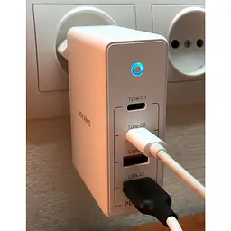 Зарядний пристрій Vokamo 2хType-C, 2хUSB Spow GaN 100W - мініатюра 6