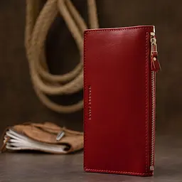 Жіноче шкіряне портмоне Grande Pelle 11514 червоне - мініатюра 8