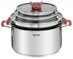 Набір посуду Opti Space, 6предметів, нержавіюча сталь, силікон, скло Tefal kuh0016926