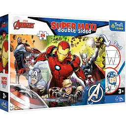 Пазли + розмальовка Trefl 41007 Разом сильніші Marvel: Месники (24 ел. SUPER MAXI) (5900511410075) shop (5900511410075)