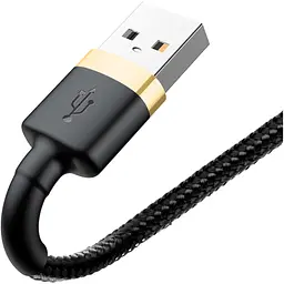 Кабель Baseus Cafule USB-A to Lightning 1m Black/Gold (CALKLF-BV1) [113815] - мініатюра 5