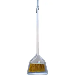 Совок для прибирання Zambak Plastik та щітка з довгими ручками сірий (ZP-129g) - мініатюра 2