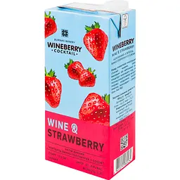 Напій винний WineBerry Wine & Strawberry винно-полуничний з соком рожеве напівсолодке 1 л - мініатюра 6