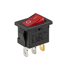 Перемикач on-off з підсвічуванням 12V квадратний 3pin червоний арт.YJ-WH05R