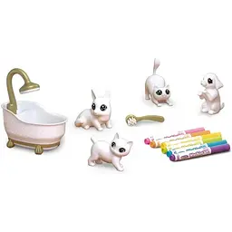 Набір для творчості Crayola Washimals Гламурні улюбленці з ванною,  4 тваринки та 6 фломастерів (74-7453) - мініатюра 3
