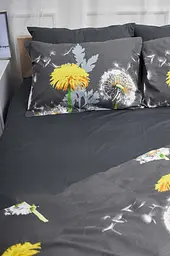 Комплект постільної білизни Moon&Star King Size 220x240 наволочки 2х40х60 Dandelion Black Бязь Gold Люкс - мініатюра 5