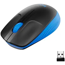Миша Logitech M190 Full-size Wireless Blue - мініатюра 1