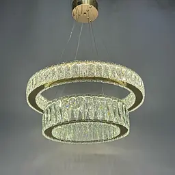 Люстра кільця на тросах Linisoln 575-60*45 метал, кришталь LED 70 Вт 100-50 см 60 см