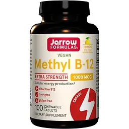 Вітаміни та мінерали Jarrow Formulas Methyl B-12 1000 mcg, 100 льодяників - Лимон