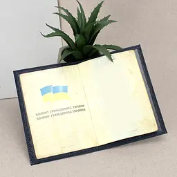 Обкладинка на паспорт шкіряна 07115 синій пітон - мініатюра 4