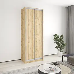 Шафа-купе дводверна MebelStar Стандарт AL 2ДСП 90x60x240 см Дуб тахо (MBS-3653)