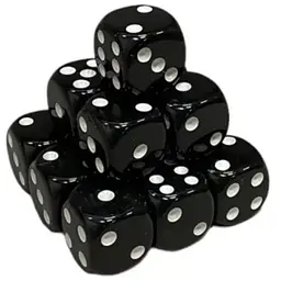 Настільна гра Games 7 Days Кубик D6 з точками (чорний) , 1 шт. (g7dd6dotsblack)