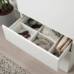 Органайзер з відділеннями IKEA білий для шухляд та полиць, 20×34×10 см - мініатюра 4
