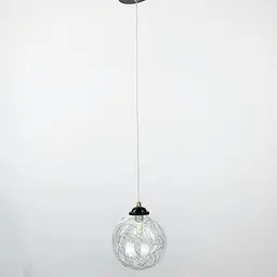 Підвіс Transparent Bubbles з плафоном з металевою хромованою ниткою Line.F 371/1 - мініатюра 2