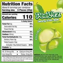 Желейні цукерки Amos Peelerz Peelable Green Apple Gummy Candy 170г - мініатюра 5