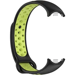 Ремінець DK CDK для Xiaomi Mi Smart Band 9 Silicone Sport Band Nike (015815) (black / green) - мініатюра 2