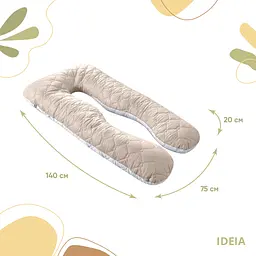 Подушка Ideia П-подібна для сну та відпочинку стьобана ТМ 140х75х20 см з наволочкою на блискавці (8-33724*001) - мініатюра 4