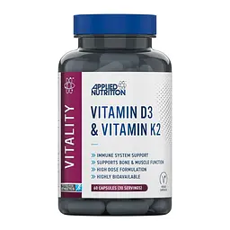 Вітаміни D3 та K2 Applied Nutrition Vitamin D3 & K2, 60 капсул