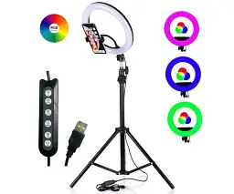 Кільцева LED-лампа XPRO Live Light MJ26 з штативом 26 см (956_959) - мініатюра 3