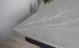 Стіл обідній Prestol Аспен розкладний 180/260x90x75 см сірий мат чорні ніжки - мініатюра 6