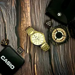 Чоловічий годинник Casio MTP-V300G-9A Золотистий ( AT1141-0200 ) - мініатюра 4
