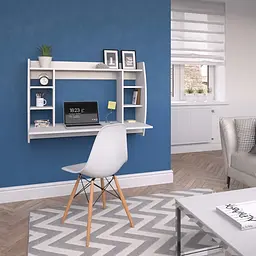 Стіл комп'ютерний навісний Forte Astrid 1100x750x485 Білий (id27-0000-43-white) - мініатюра 1