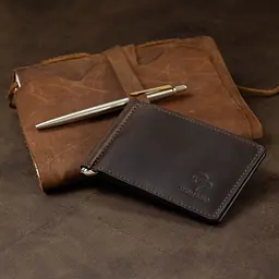 Чоловічий шкіряний затискач для грошей GRANDE PELLE 12х8х0,7 см acs0022432 - мініатюра 9