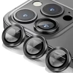 Захисне скло на камеру DK для Apple iPhone 12 Pro Lens Metal Ring Eagle Eye 015724 black 2 шт. - мініатюра 3